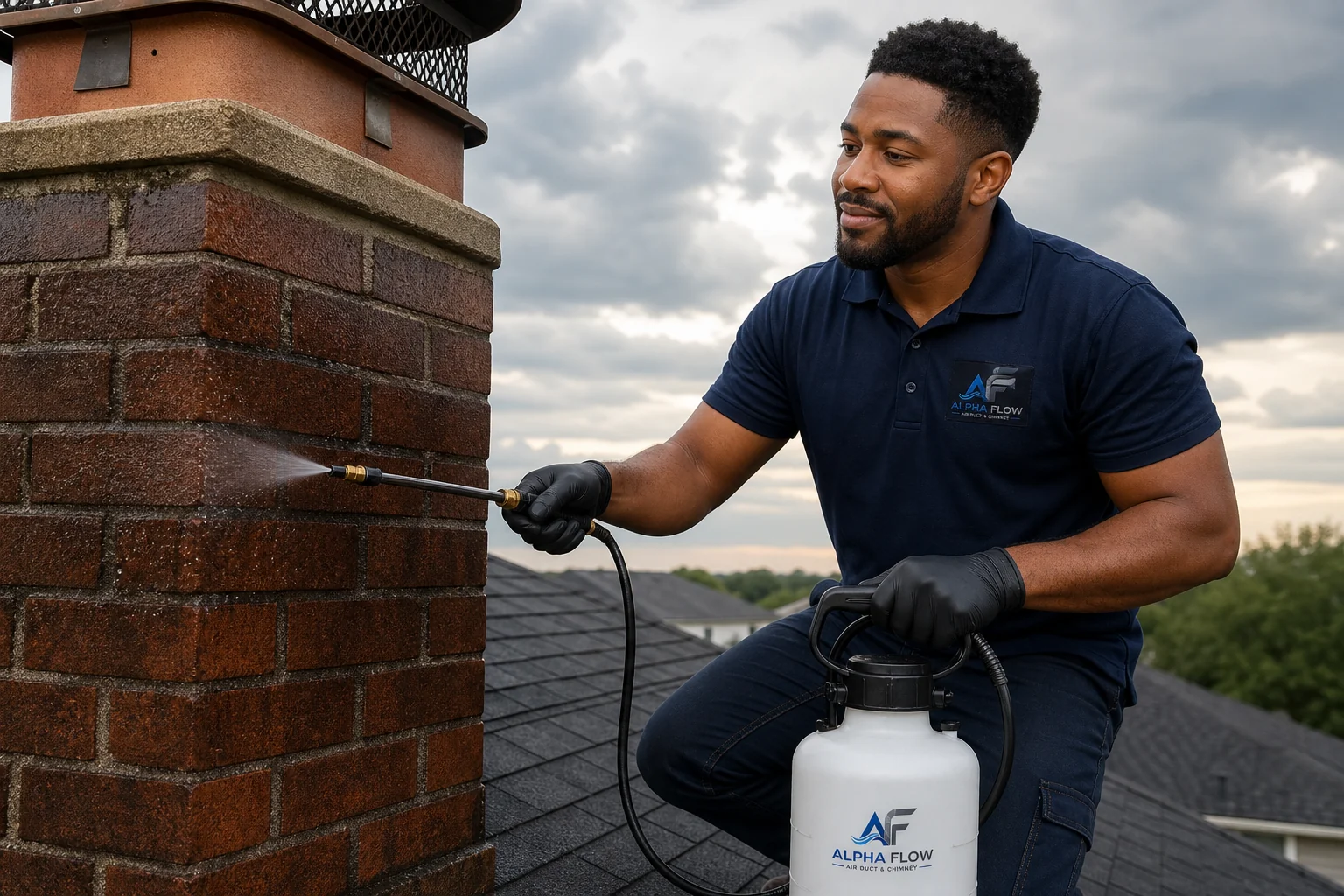 Alpha Flow chimney waterproofing technician
